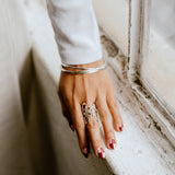 Sterling Silver Butterfly Ring: Wrap Abstract Heart Design, Boho Statement Jewelry
