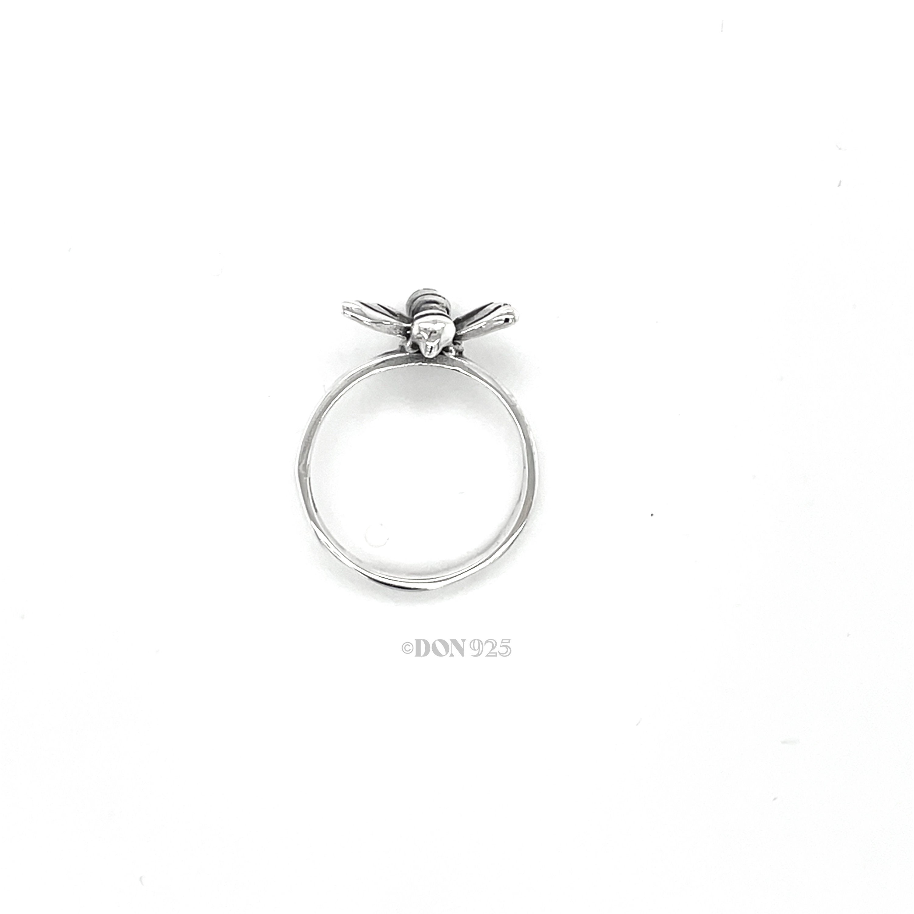 Sterling Silver Honey Bee Ring: Dainty Insect Jewelry