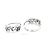 Sterling Silver Kissing Elephants Ring: Lucky Animal Jewelry