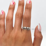 Sterling Silver Kissing Elephants Ring: Lucky Animal Jewelry
