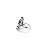 Sterling Silver Floral Ring: Lightweight Flower Jewelry