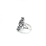 Sterling Silver Floral Ring: Lightweight Flower Jewelry