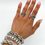 Sterling Silver Floral Ring: Lightweight Flower Jewelry