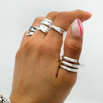 Sterling Silver Crossover Ring: Modern Interlocking Band