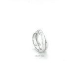 Sterling Silver Crossover Ring: Modern Interlocking Band