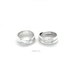 Sterling Silver Crossover Ring: Modern Interlocking Band