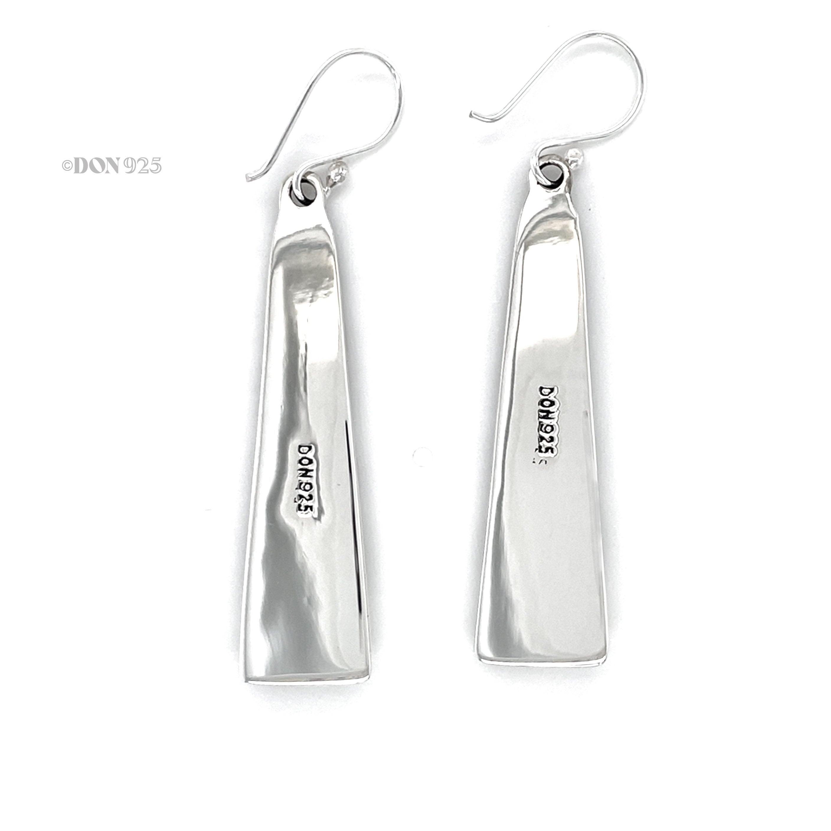 Sterling Silver Studded Dangle Earrings: Western Geometric Dome Bubble Design