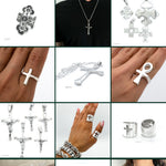 Sterling Silver Cutout Cross Ring: Lightweight, Religious Faith Jewelry