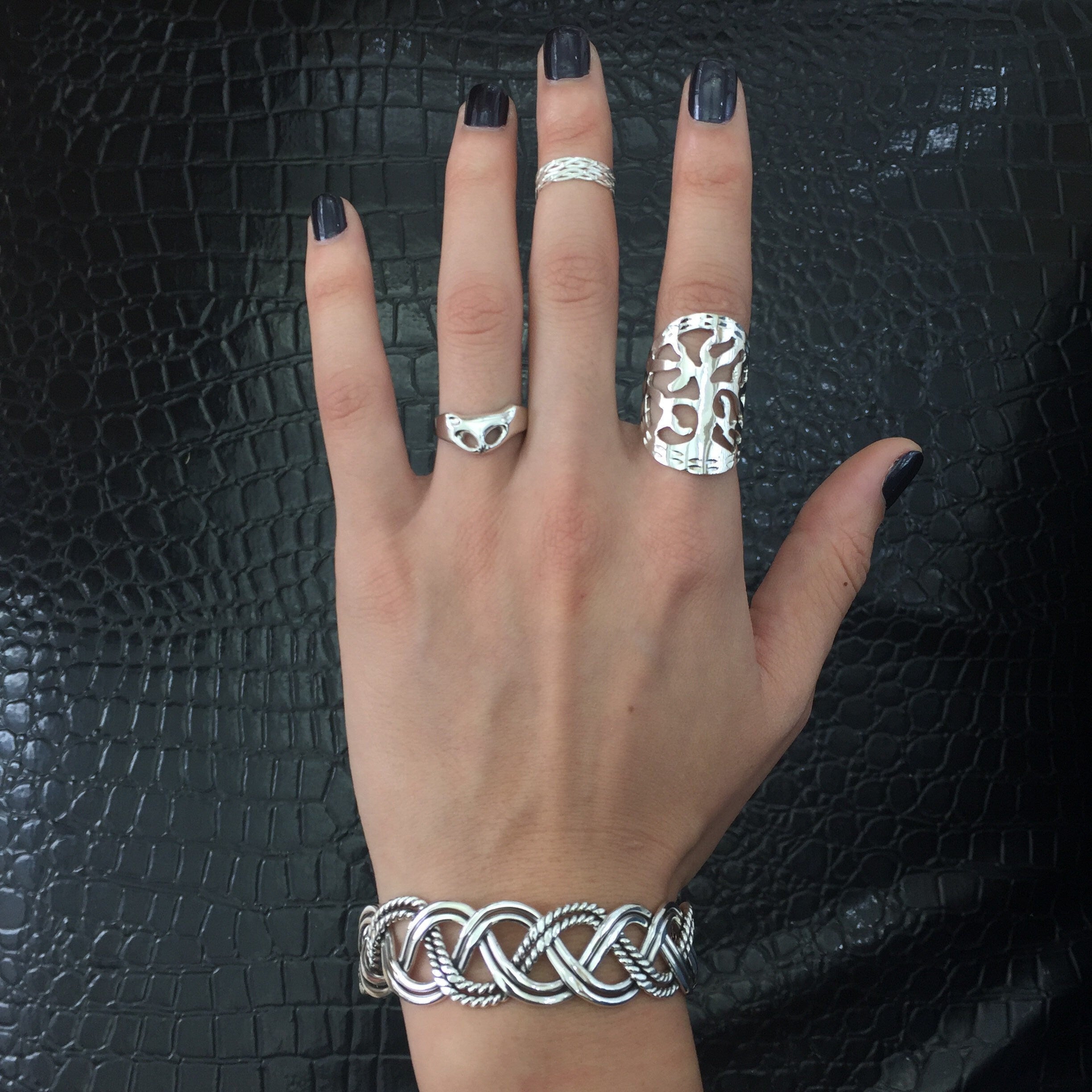 Sterling Silver Tree of Life Wide Ring