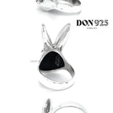 Sterling Silver Rabbit Ring: Heavy Solid Bunny Statement Jewelry