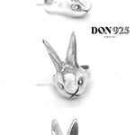 Sterling Silver Rabbit Ring: Heavy Solid Bunny Statement Jewelry