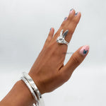 Sterling Silver Rabbit Ring: Heavy Solid Bunny Statement Jewelry