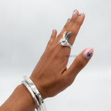 Sterling Silver Rabbit Ring: Heavy Solid Bunny Statement Jewelry