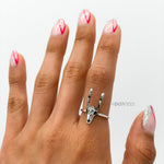 Sterling Silver Deer Skull Ring: Western Rustic Jewelry