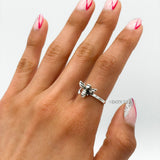 Sterling Silver Honey Bee Ring: Dainty Insect Jewelry