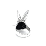 Sterling Silver Rabbit Ring: Heavy Solid Bunny Statement Jewelry