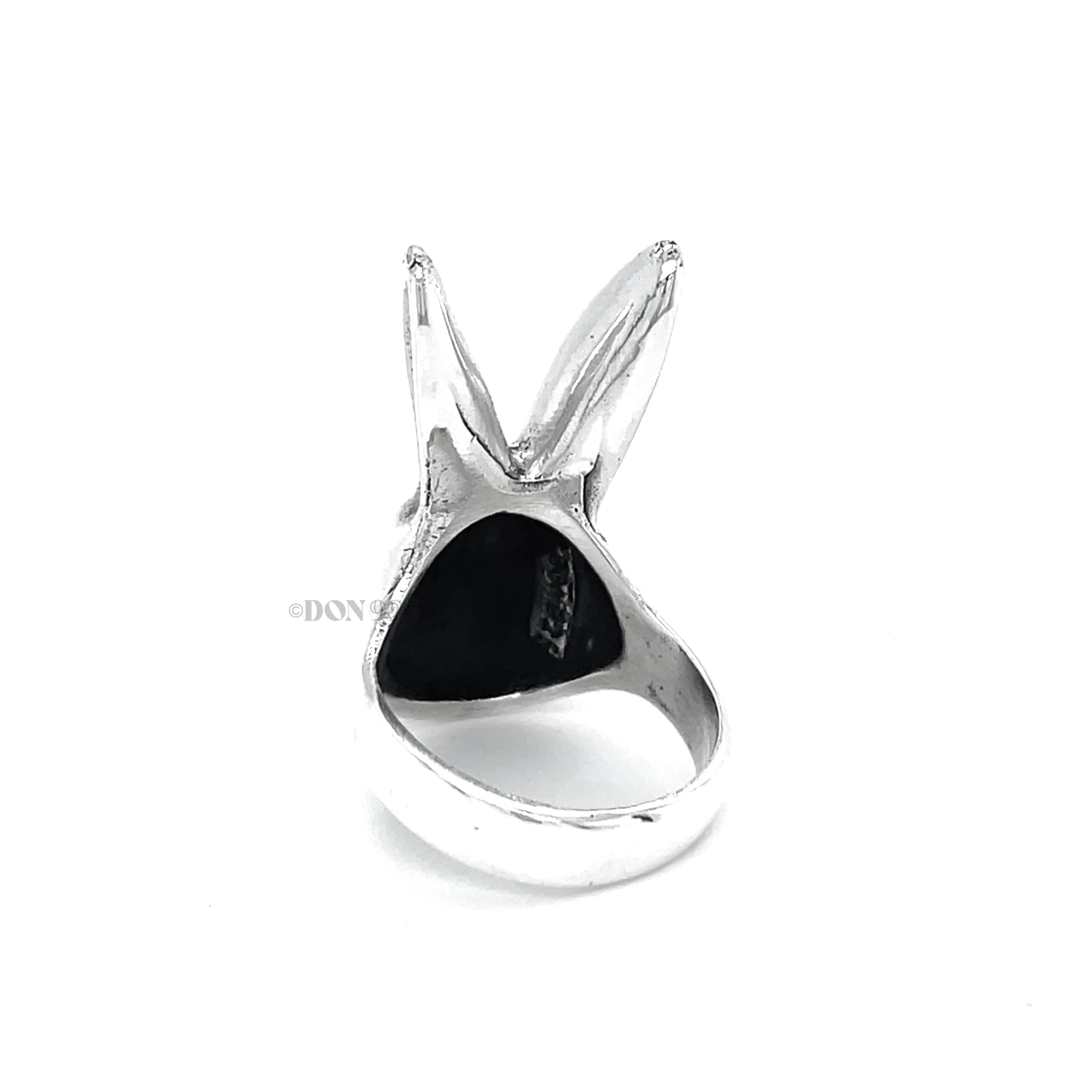 Sterling Silver Rabbit Ring: Heavy Solid Bunny Statement Jewelry