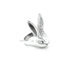 Sterling Silver Rabbit Ring: Heavy Solid Bunny Statement Jewelry