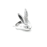 Sterling Silver Rabbit Ring: Heavy Solid Bunny Statement Jewelry