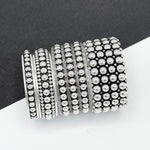 Sterling Silver Dome Cuff: Chunky Southwestern Studded Bracelet