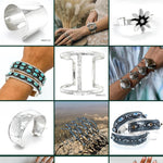 Sterling Silver Beaded Cuff Bracelet: Taxco Bohemian Studded Jewelry