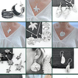 Sterling Silver Sand Drop Dollar Earrings: Shell Beach Jewelry