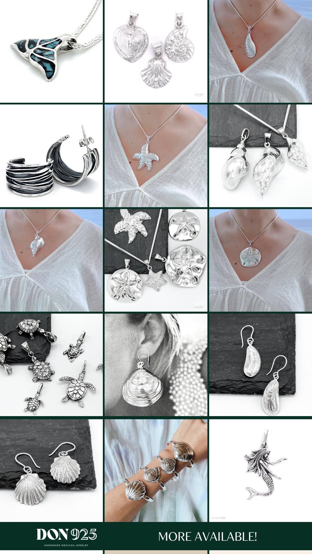 Sterling Silver Seashell Dangle Earrings: Big Statement Beach Jewelry