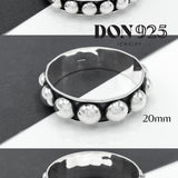 Sterling Silver Southwestern Studded Bangle: Inclusive Sizes