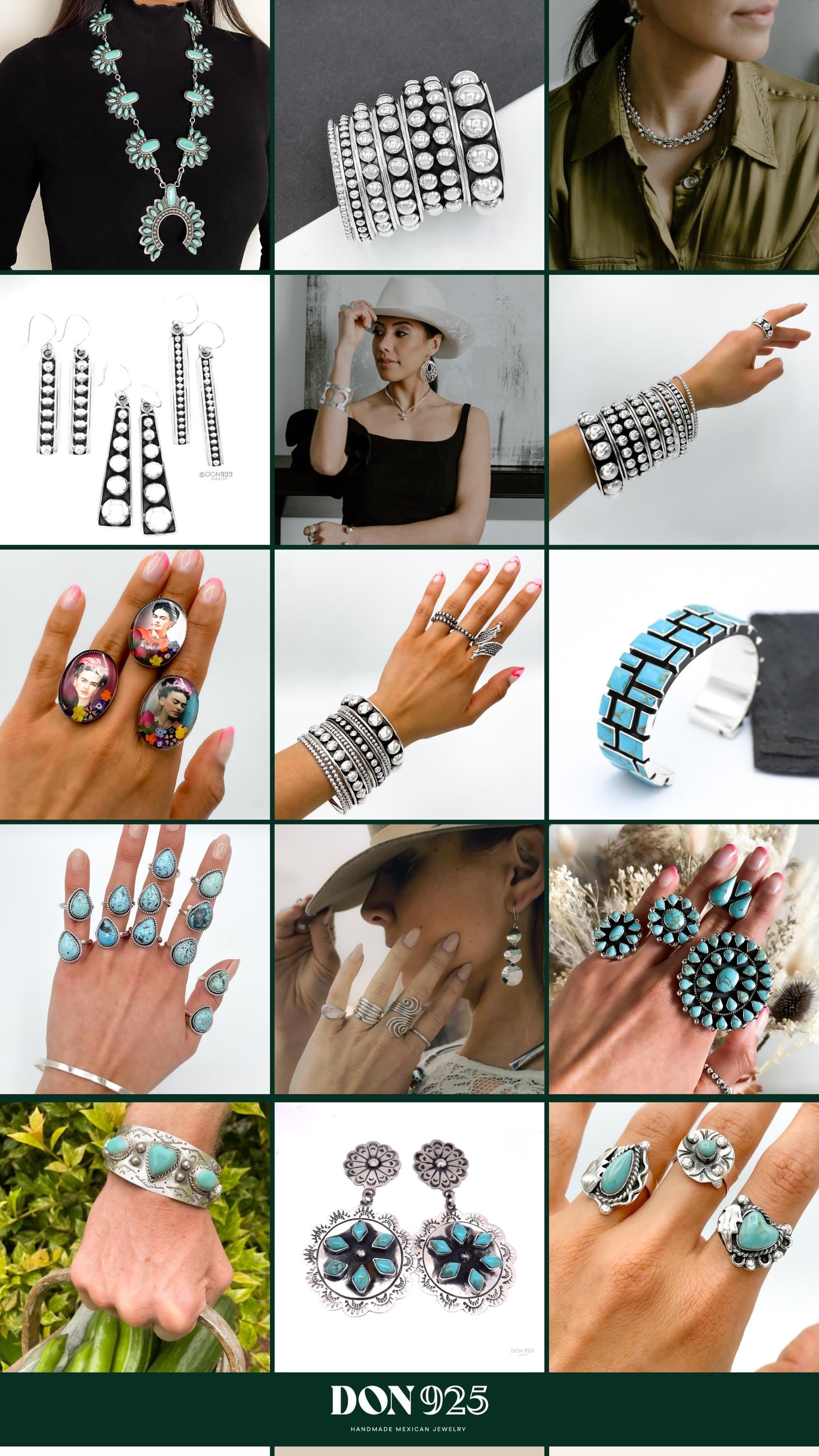 Sterling Silver Turquoise Ring: Boho Western Band