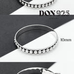 Sterling Silver Southwestern Studded Bangle: Inclusive Sizes