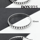 Sterling Silver Southwestern Studded Bangle: Inclusive Sizes