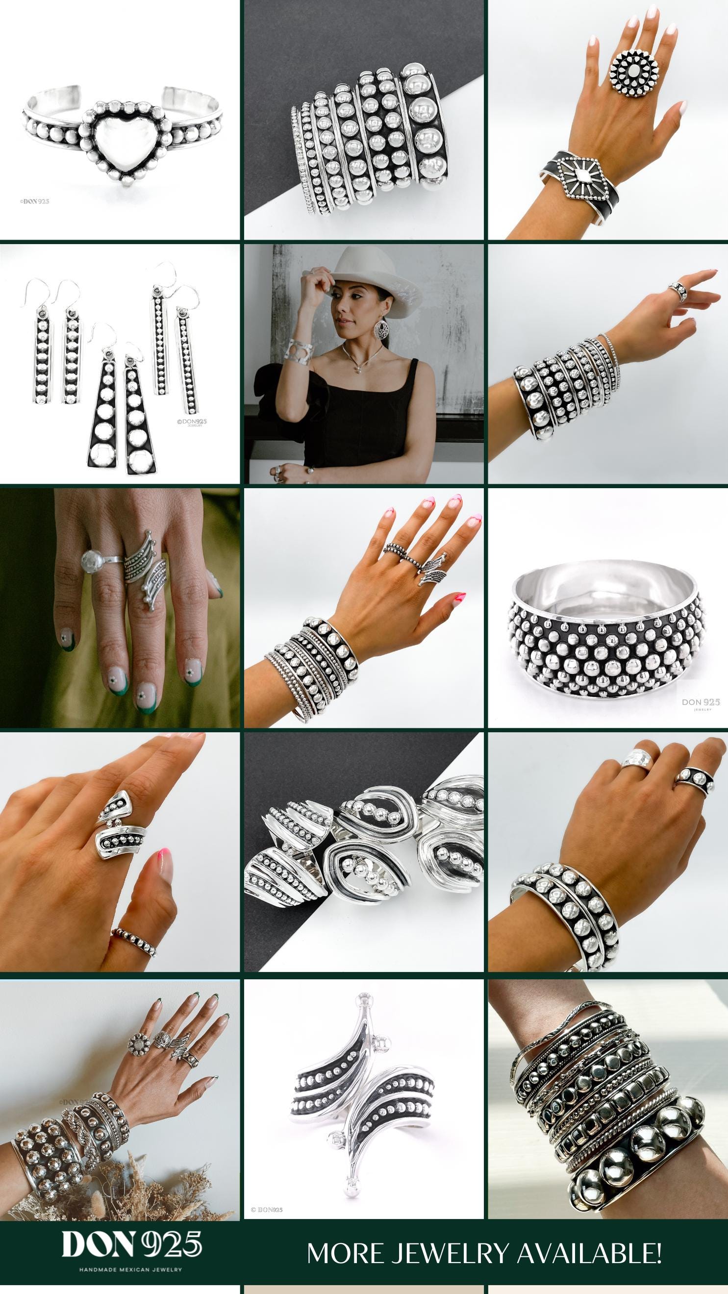 Sterling Silver Southwestern Studded Bangle: Inclusive Sizes