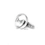 Sterling Silver Sardine Ring: Adjustable Nautical Fish Jewelry