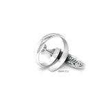 Sterling Silver Sardine Ring: Adjustable Nautical Fish Jewelry