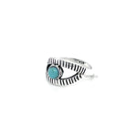 Sterling Silver Evil Eye Ring: Turquoise Boho Protection Jewelry