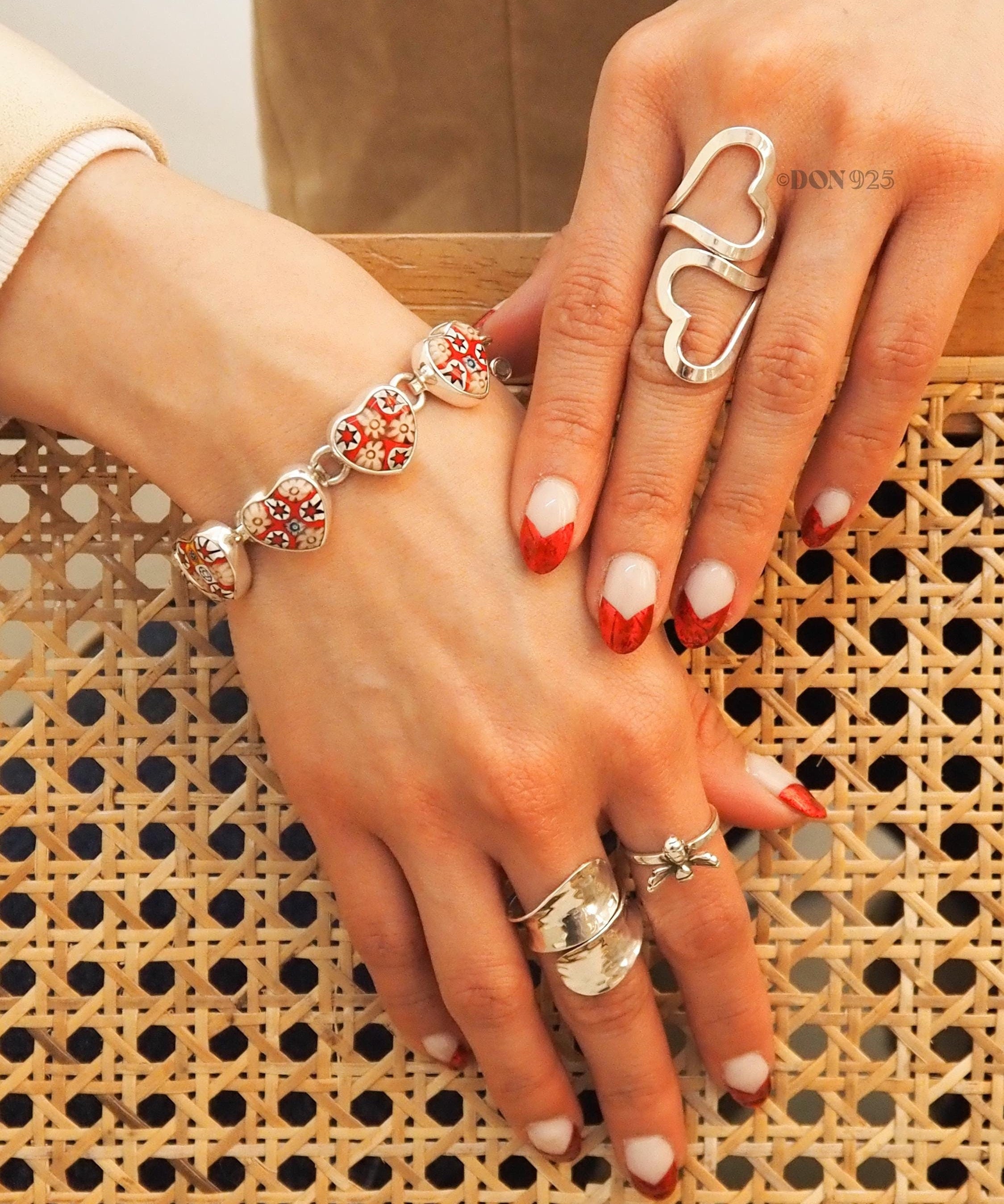 Sterling Silver Heart Wrap Ring: Modern Full Finger Jewelry
