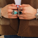 Sterling Silver Deer Skull Ring: Western Rustic Jewelry