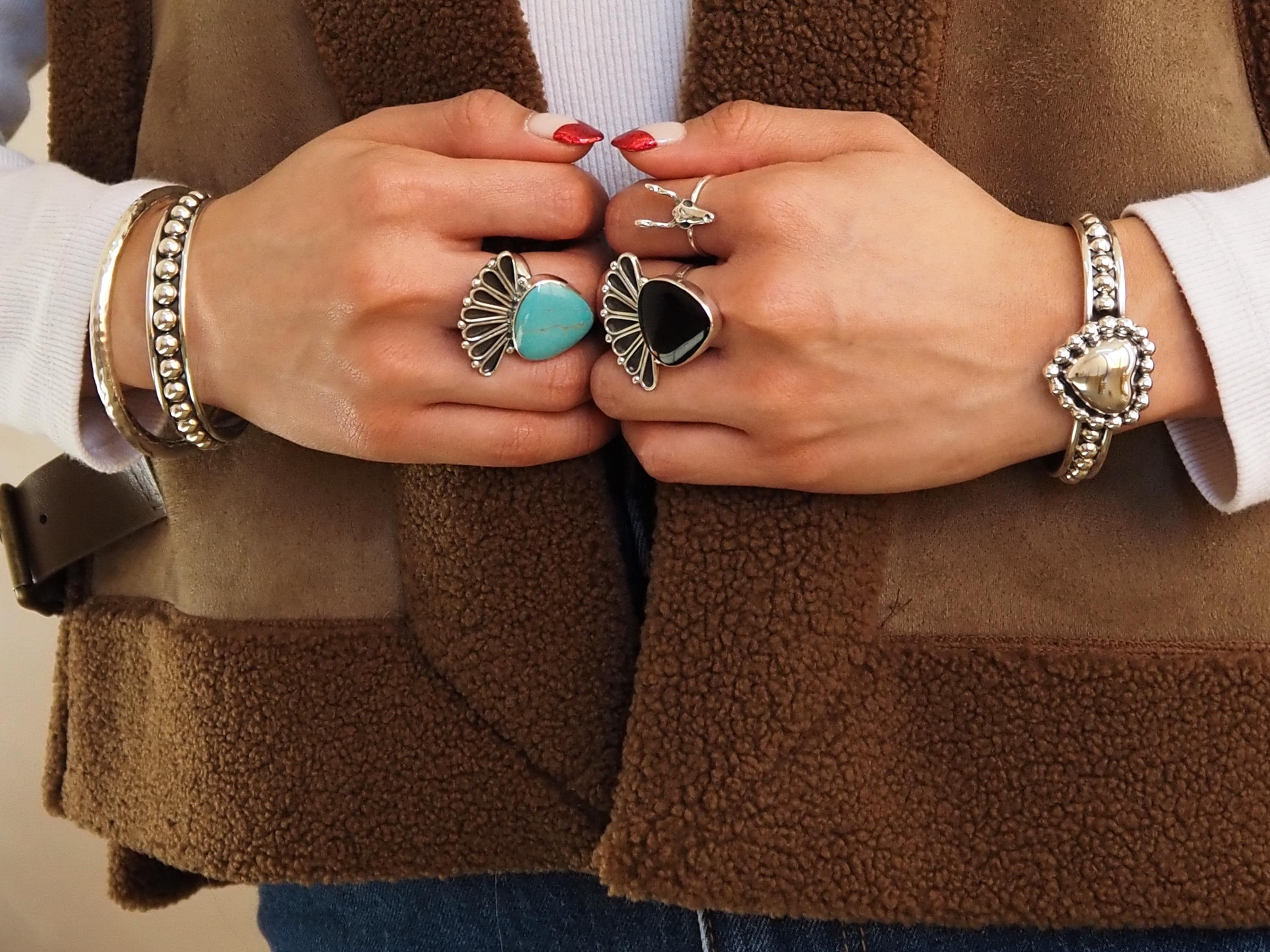 Sterling Silver Deer Skull Ring: Western Rustic Jewelry