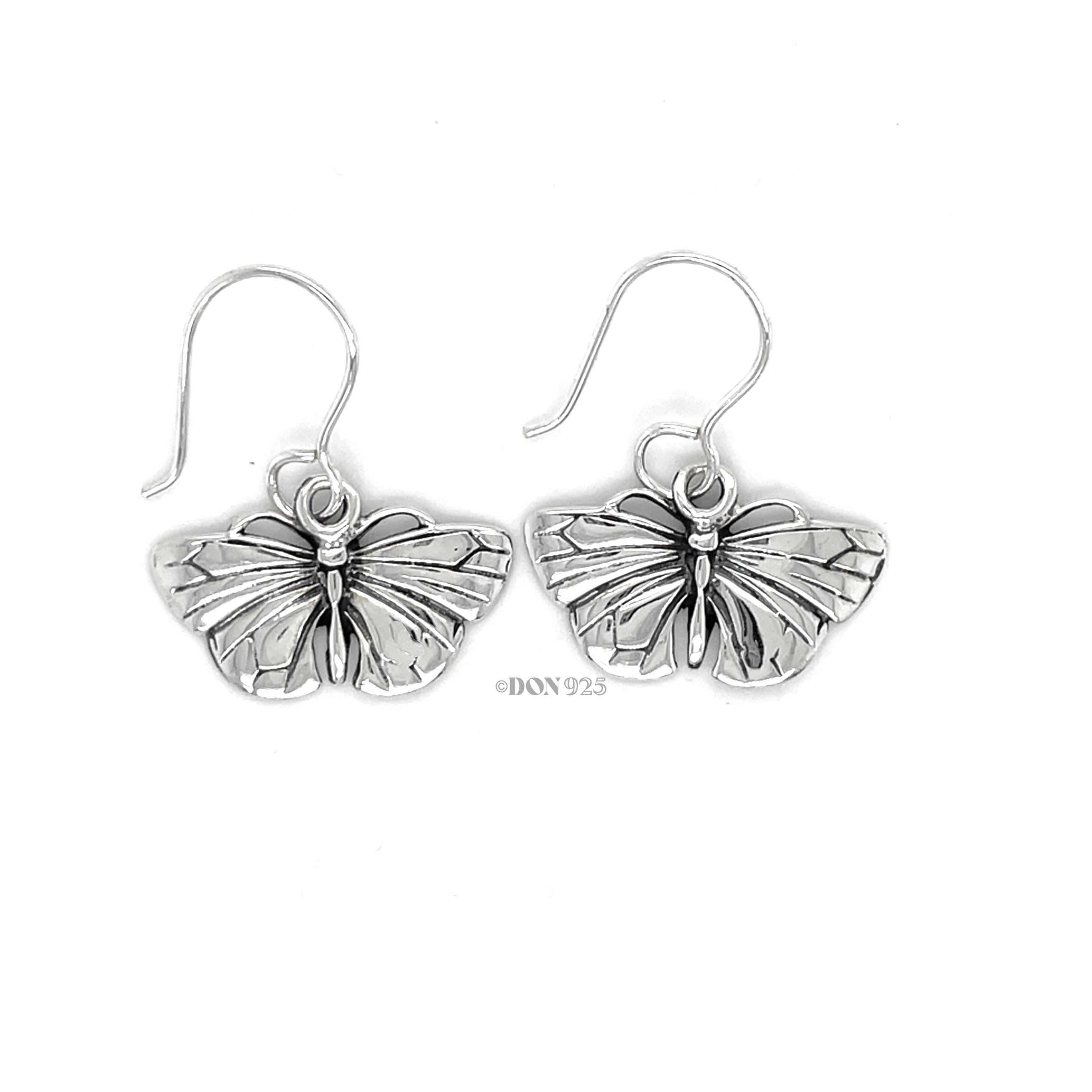 Sterling Silver Butterfly Earrings: Lightweight Insect Jewelry, Studs or Dangle