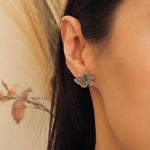 Sterling Silver Butterfly Earrings: Lightweight Insect Jewelry, Studs or Dangle