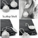 Sterling Silver Seashell Dangle Earrings: Lightweight Beach Jewelry