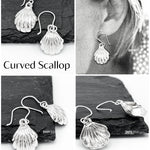 Sterling Silver Seashell Dangle Earrings: Lightweight Beach Jewelry