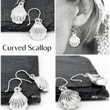 Sterling Silver Seashell Dangle Earrings: Lightweight Beach Jewelry