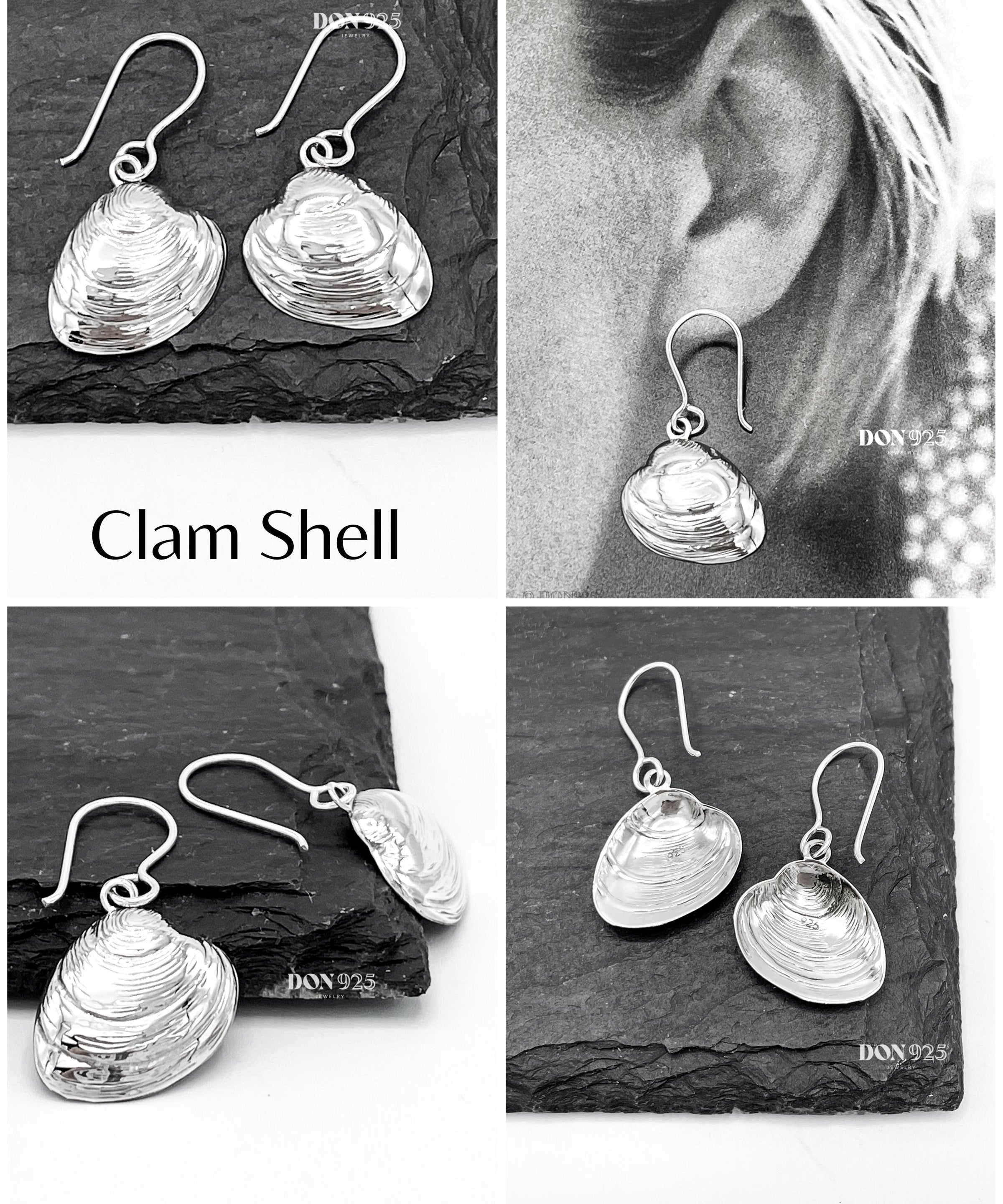 Sterling Silver Seashell Dangle Earrings: Lightweight Beach Jewelry