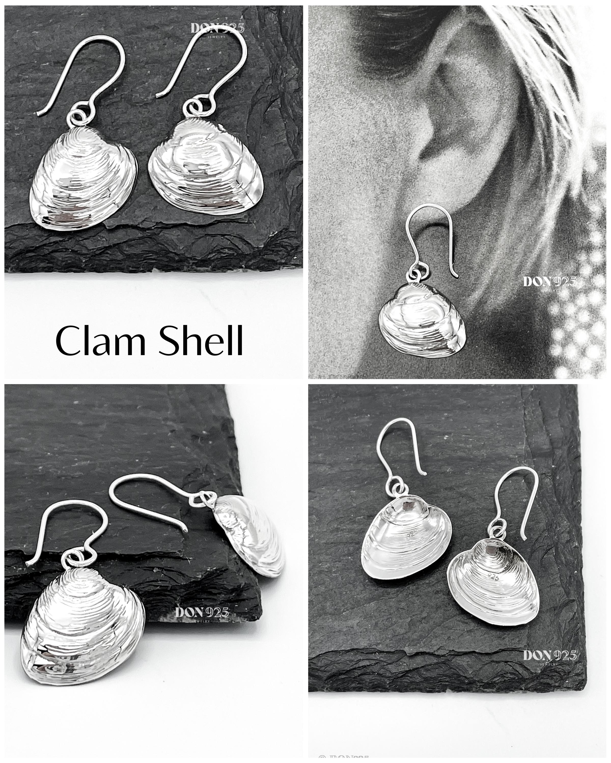 Sterling Silver Seashell Dangle Earrings: Lightweight Beach Jewelry