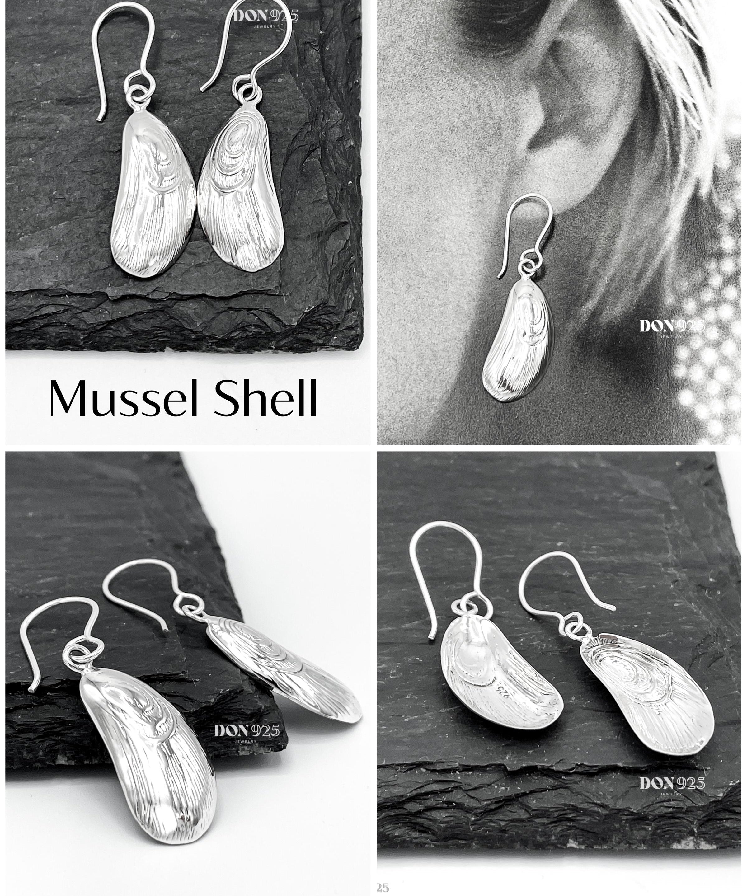Sterling Silver Seashell Dangle Earrings: Lightweight Beach Jewelry