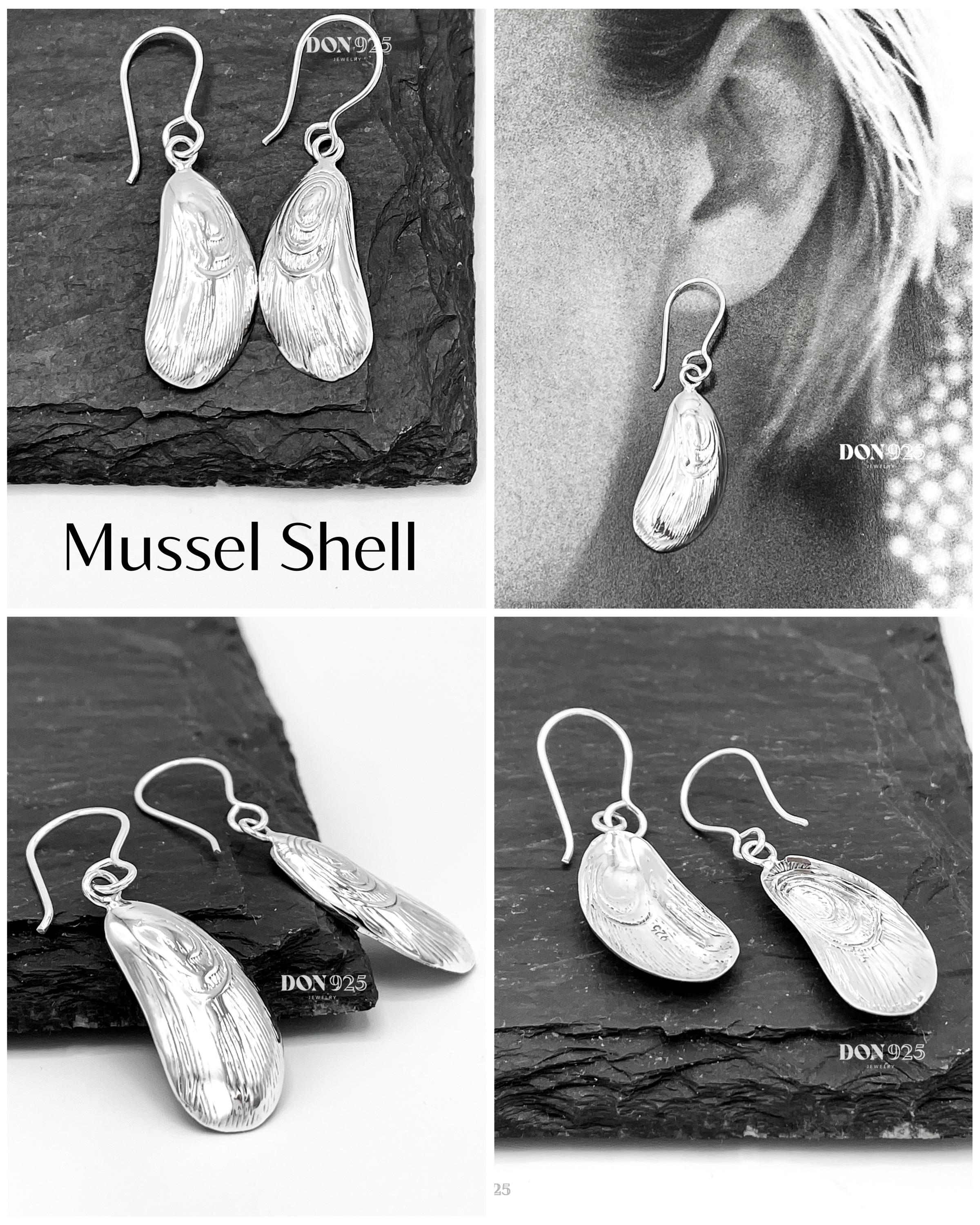 Sterling Silver Seashell Dangle Earrings: Lightweight Beach Jewelry