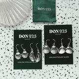 sterling silver seashell earrings