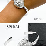 Sterling Silver Seashell Cuff Bracelet: Coastal Beach Jewelry