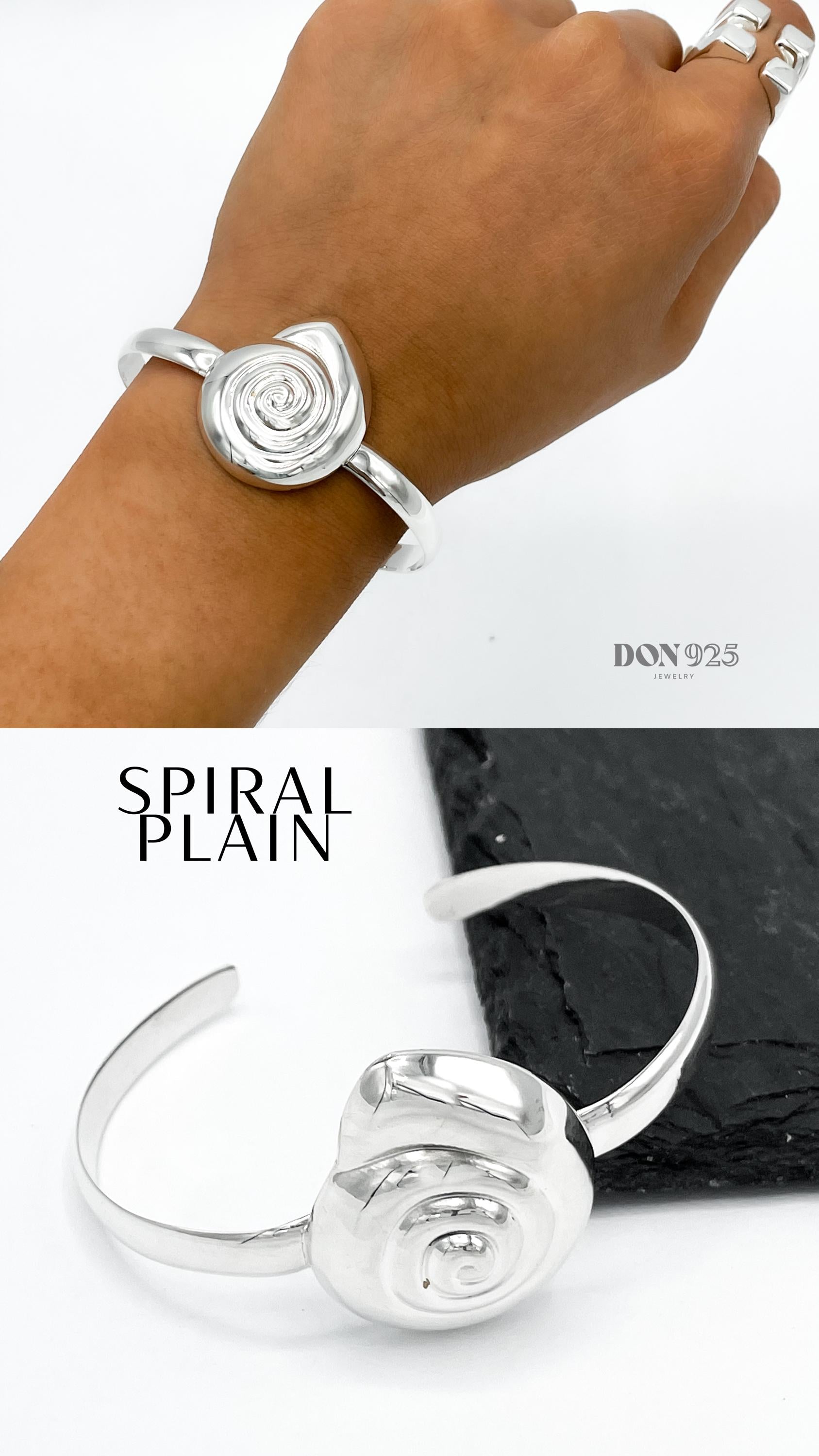 Sterling Silver Seashell Cuff Bracelet: Coastal Beach Jewelry